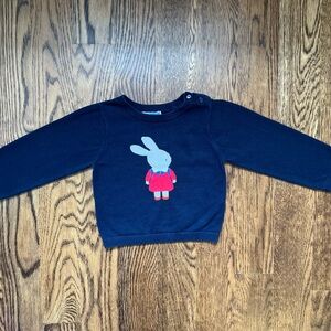 Jacadi Double-Sided Rabbit Sweater